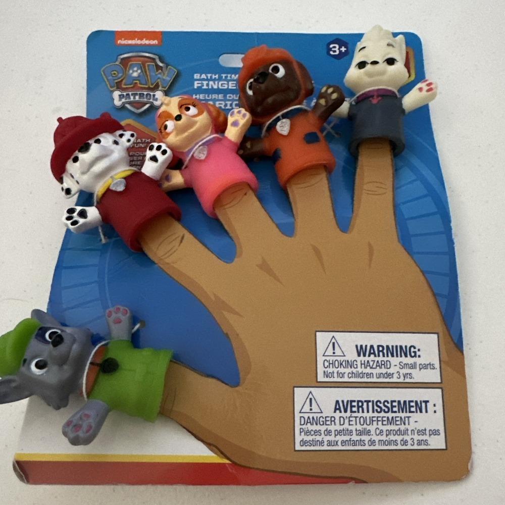 Nickelodeon Paw Patrol Bath Finger Puppets Friends